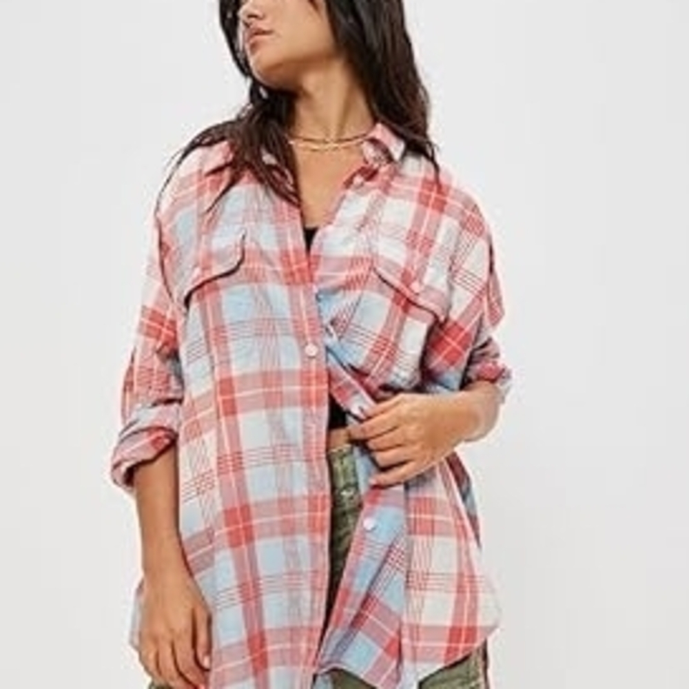 AE Go Big Beach Flannel Shirt